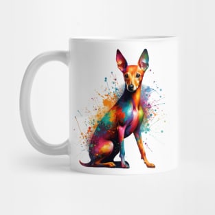 Vibrant Cirneco dell'Etna in Colorful Splash Art Mug